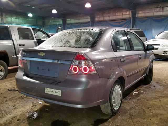 KL1TG5DE5AB120398 - 2010 CHEVROLET AVEO LT SILVER photo 4