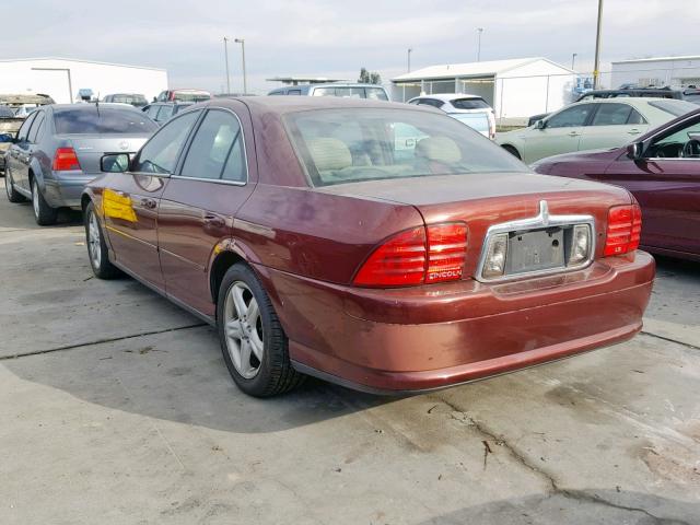 1LNHM87A7YY804048 - 2000 LINCOLN LS RED photo 3