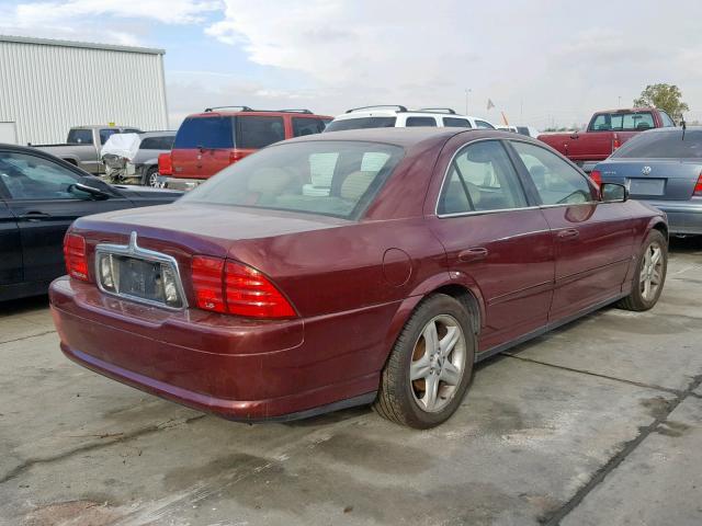 1LNHM87A7YY804048 - 2000 LINCOLN LS RED photo 4