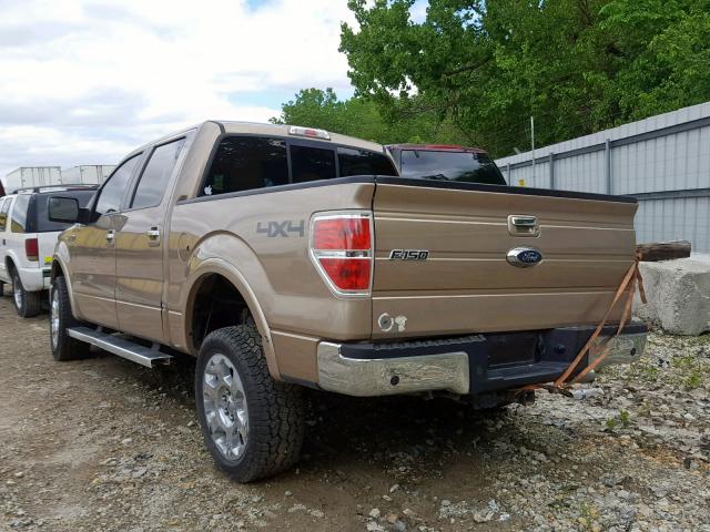 1FTFW1ETXCKD78272 - 2012 FORD F150 SUPER 金色 照片 3