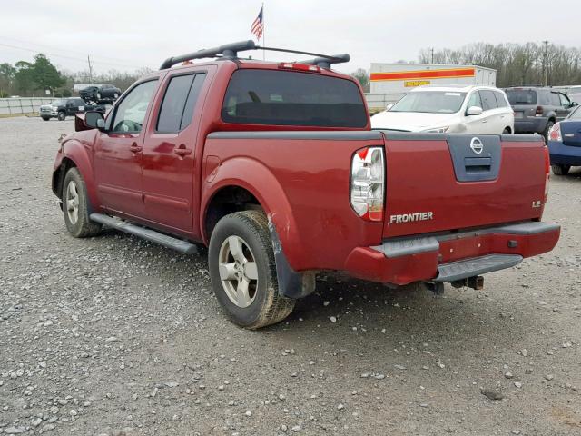 1N6AD07U78C440161 - 2008 NISSAN FRONTIER C RED photo 3