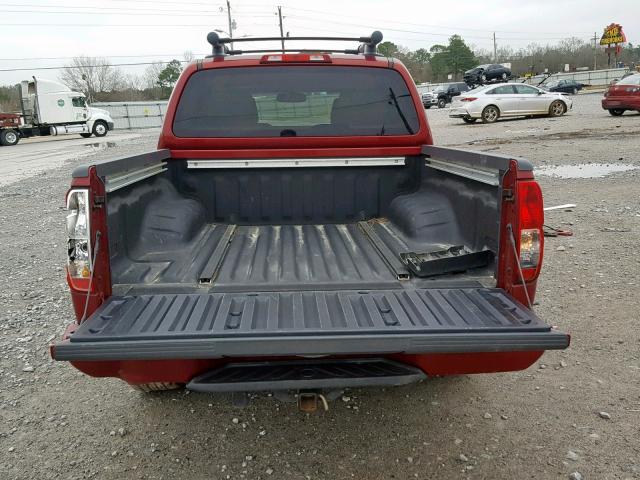 1N6AD07U78C440161 - 2008 NISSAN FRONTIER C RED photo 9