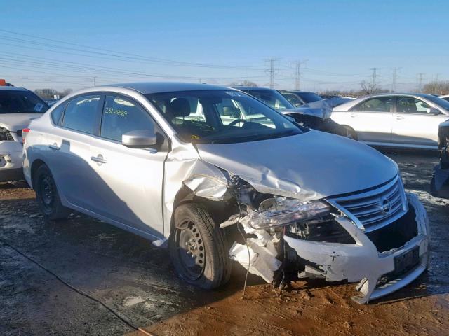 3N1AB7AP2FY347205 - 2015 NISSAN SENTRA S SILVER photo 1