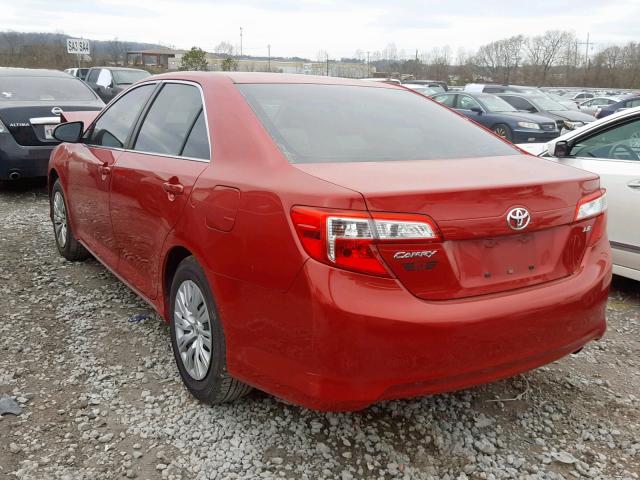 4T1BF1FK1CU563685 - 2012 TOYOTA CAMRY BASE RED photo 3