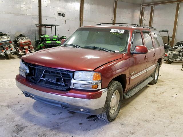 1GKFK16T41J267444 - 2001 GMC YUKON XL K MAROON photo 2