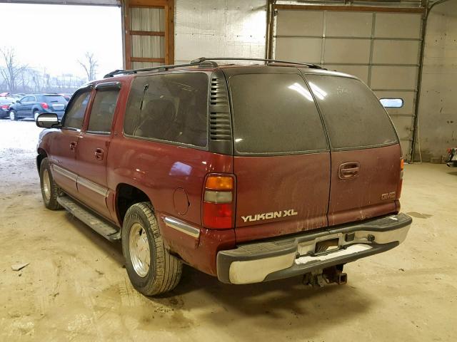 1GKFK16T41J267444 - 2001 GMC YUKON XL K MAROON photo 3