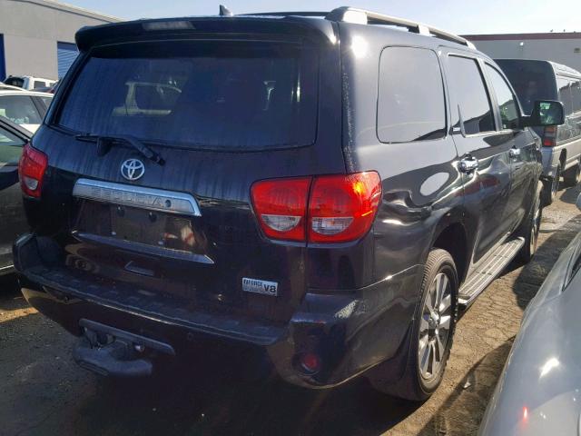 5TDJY5G11BS041312 - 2011 TOYOTA SEQUOIA LI BLACK photo 4