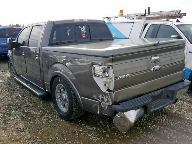 1FTFW1C61BFB58068 - 2011 FORD F150 SUPER GRAY photo 3