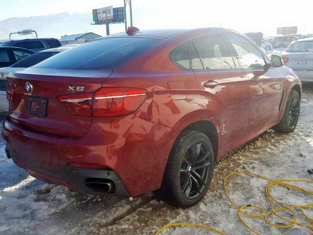 5UXKU6C55F0F93971 - 2015 BMW X6 XDRIVE5 RED photo 4