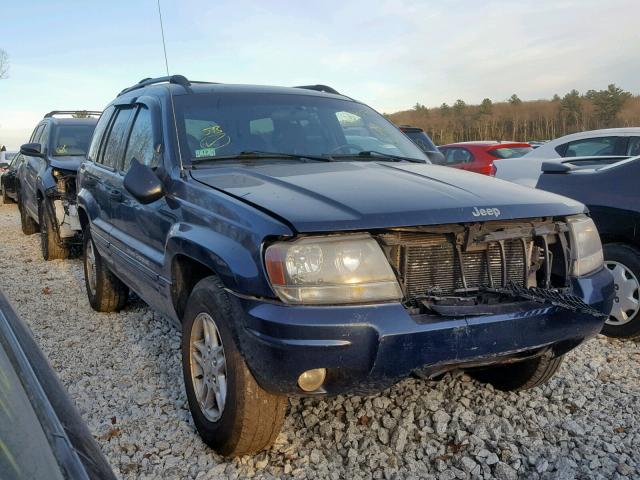 1J4GW48S34C298696 - 2004 JEEP GRAND CHER BLUE photo 1