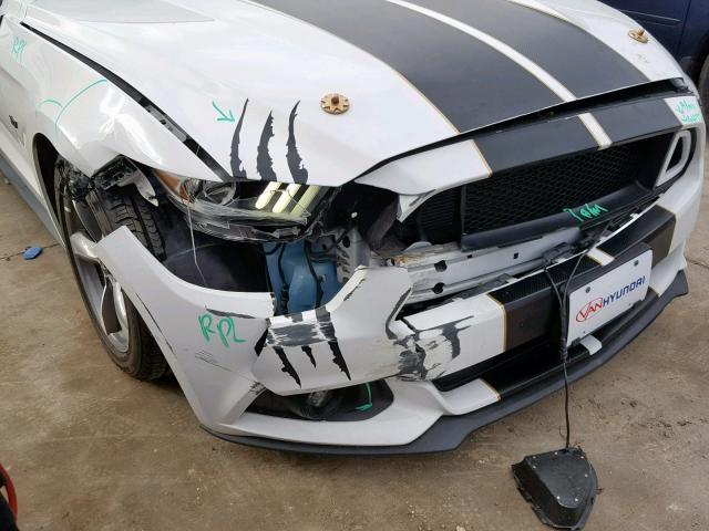 1FATP8EMXF5333570 - 2015 FORD MUSTANG WHITE photo 9