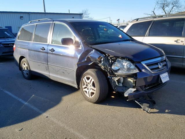 5FNRL387X5B067814 - 2005 HONDA ODYSSEY EX BLUE photo 1