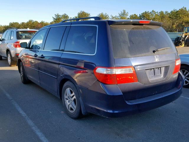 5FNRL387X5B067814 - 2005 HONDA ODYSSEY EX BLUE photo 3