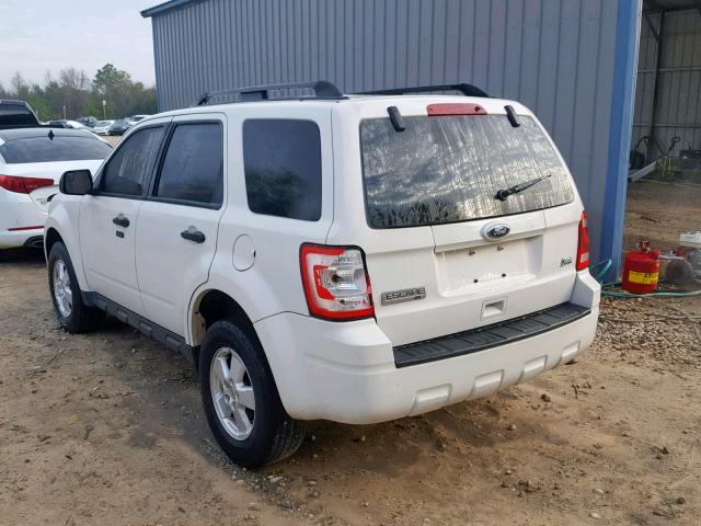 1FMCU0DG2BKB51272 - 2011 FORD ESCAPE XLT WHITE photo 3