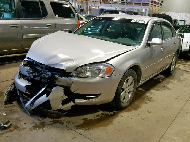 2G1WT58N079295592 - 2007 CHEVROLET IMPALA LT GRAY photo 2