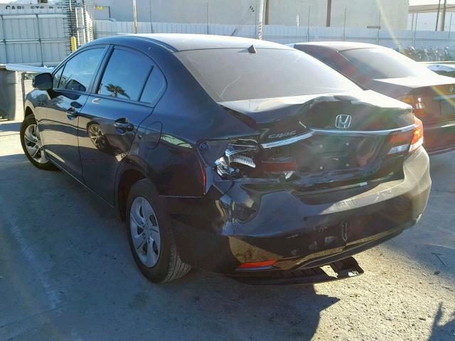 19XFB2F58DE253034 - 2013 HONDA CIVIC LX 黑色 照片 3