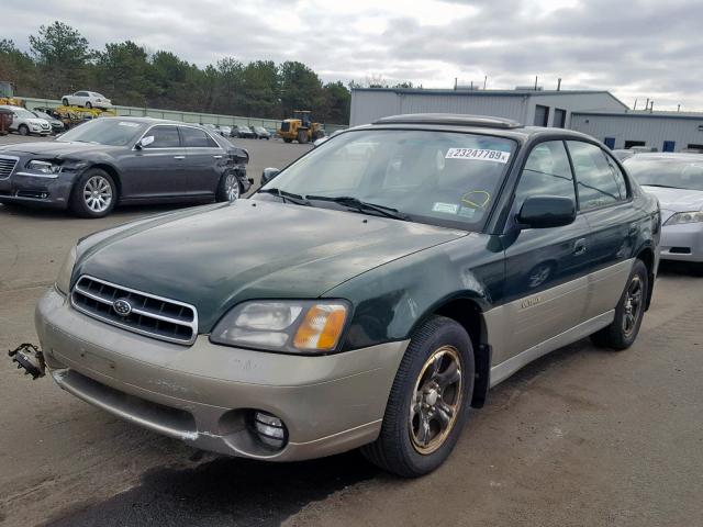 4S3BE6867Y7215027 - 2000 SUBARU LEGACY OUT GREEN photo 2