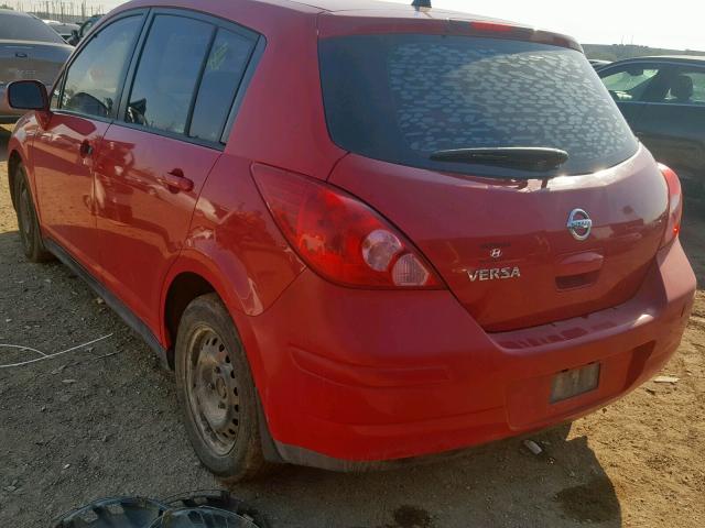 3N1BC13E27L367155 - 2007 NISSAN VERSA S RED photo 3