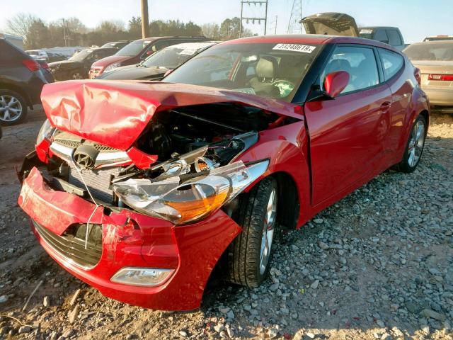 KMHTC6AD7GU300206 - 2016 HYUNDAI VELOSTER B RED photo 2