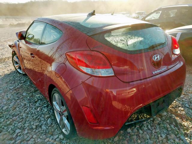 KMHTC6AD7GU300206 - 2016 HYUNDAI VELOSTER B RED photo 3