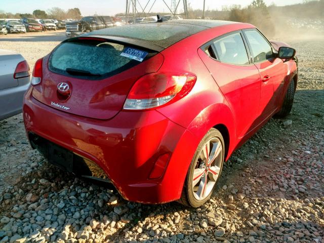 KMHTC6AD7GU300206 - 2016 HYUNDAI VELOSTER B RED photo 4