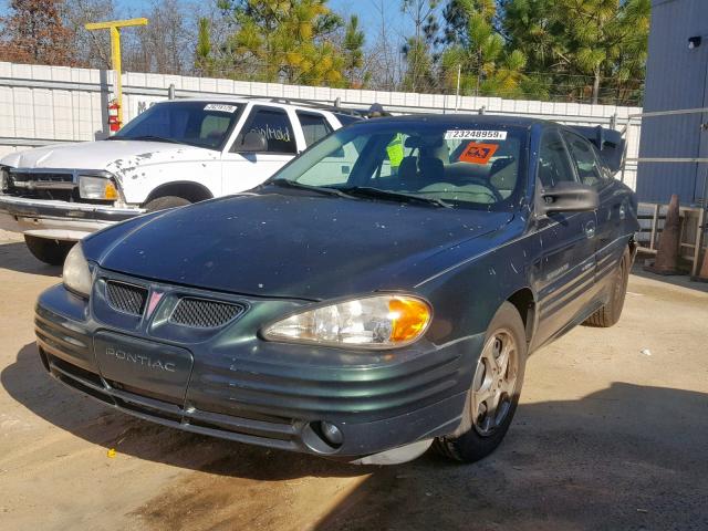 1G2NE52T91M636376 - 2001 PONTIAC GRAND AM S GREEN photo 2