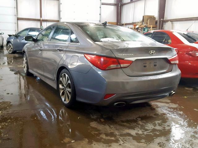 5NPEC4AC6EH928239 - 2014 HYUNDAI SONATA SE GRAY photo 3