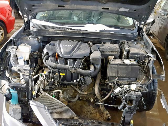 5NPEC4AC6EH928239 - 2014 HYUNDAI SONATA SE GRAY photo 7