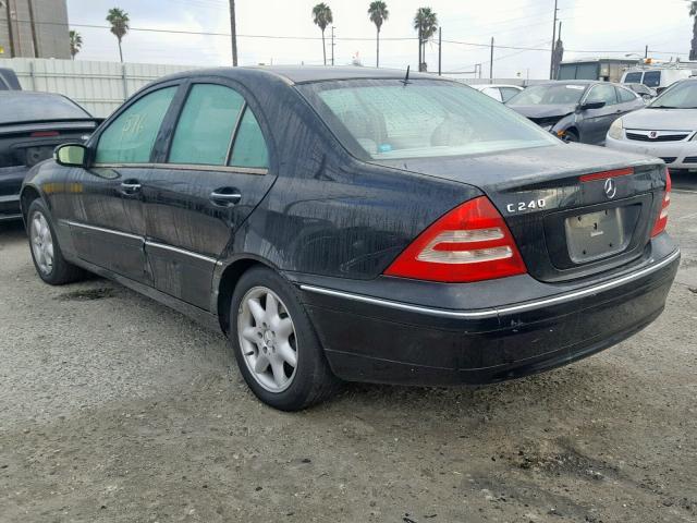 WDBRF61J62F180339 - 2002 MERCEDES-BENZ C 240 BLACK photo 3