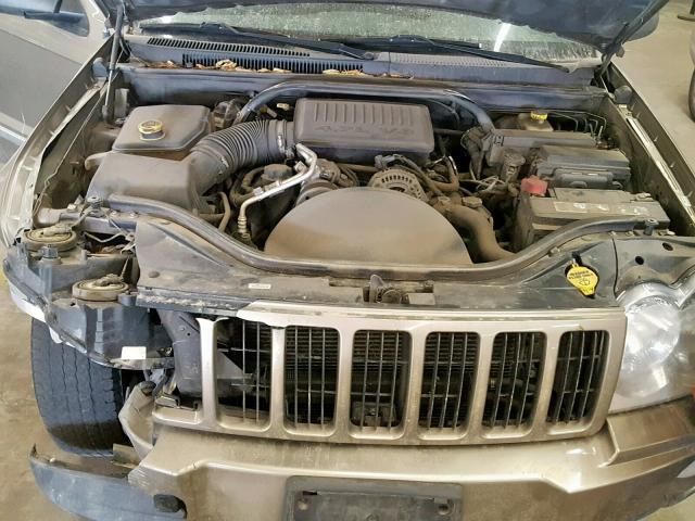 1J4HR48N85C697658 - 2005 JEEP GRAND CHER TAN photo 7