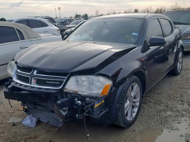 1B3BD1FG6BN544534 - 2011 DODGE AVENGER MA BLACK photo 2