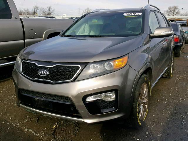 5XYKW4A28DG391283 - 2013 KIA SORENTO SX GRAY photo 2