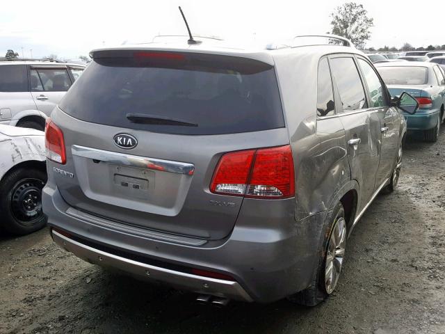 5XYKW4A28DG391283 - 2013 KIA SORENTO SX GRAY photo 4