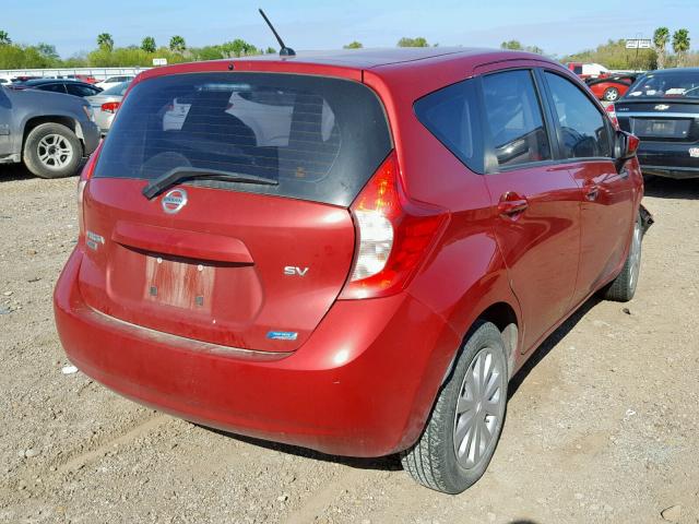 3N1CE2CP6FL404681 - 2015 NISSAN VERSA NOTE MAROON photo 4