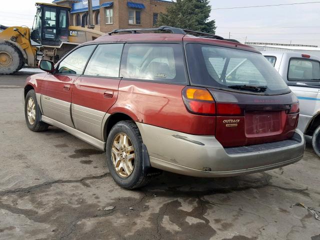 4S3BH686427663644 - 2002 SUBARU LEGACY OUT RED photo 3