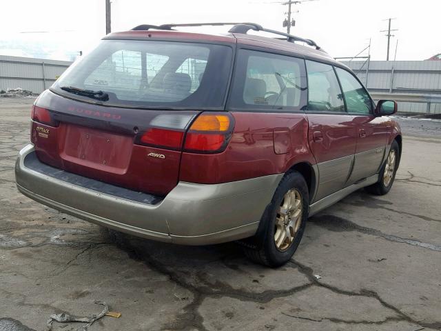 4S3BH686427663644 - 2002 SUBARU LEGACY OUT RED photo 4