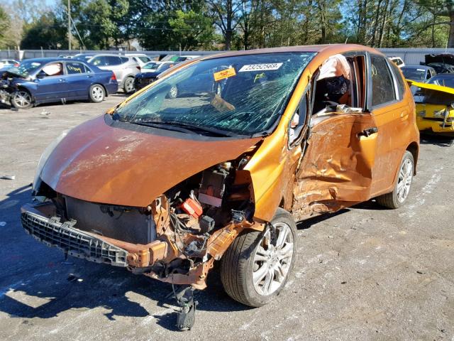 JHMGE8H43AS007843 - 2010 HONDA FIT SPORT Նարնջագույն լուսանկար 2