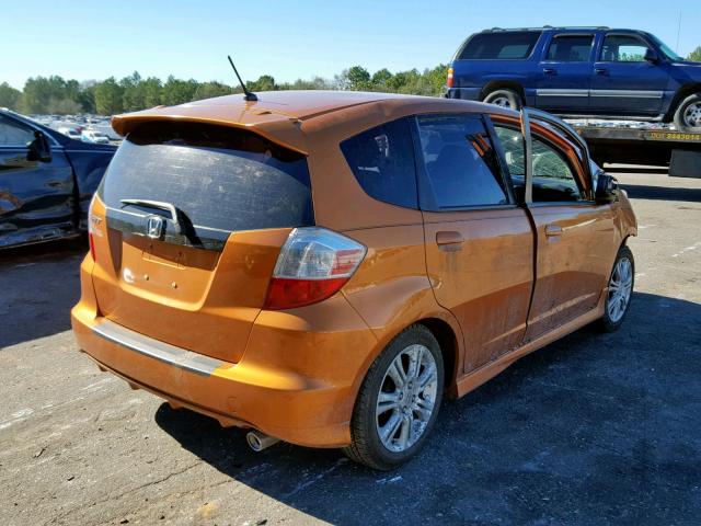 JHMGE8H43AS007843 - 2010 HONDA FIT SPORT Նարնջագույն լուսանկար 4