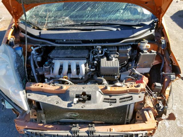 JHMGE8H43AS007843 - 2010 HONDA FIT SPORT Նարնջագույն լուսանկար 7