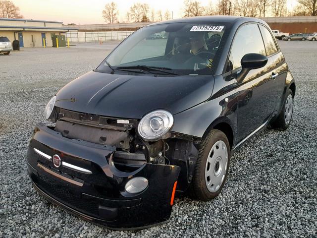 3C3CFFAR3FT750343 - 2015 FIAT 500 POP BLACK photo 2