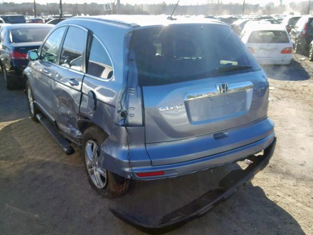 5J6RE4H76BL084242 - 2011 HONDA CR-V EXL BLUE photo 3