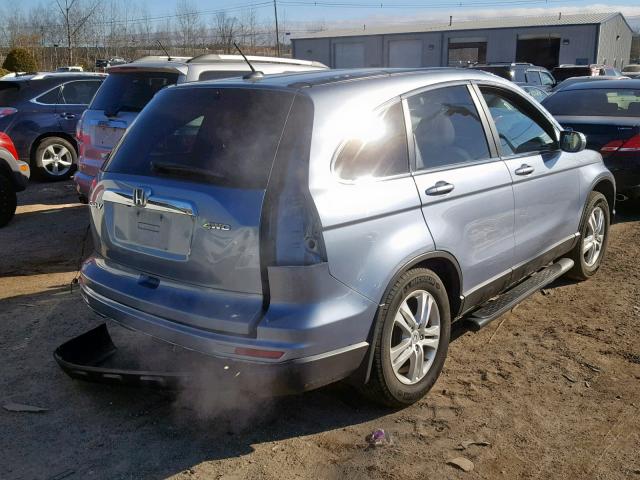 5J6RE4H76BL084242 - 2011 HONDA CR-V EXL BLUE photo 4