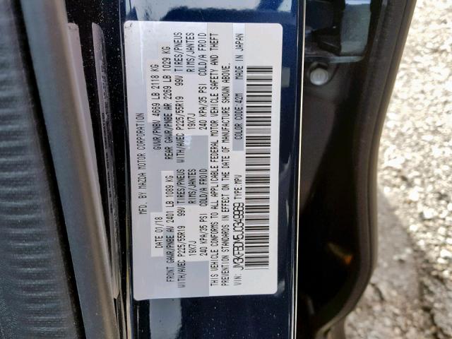 JM3KFBDM5J0349969 - 2018 MAZDA CX-5 GRAND BLUE photo 10