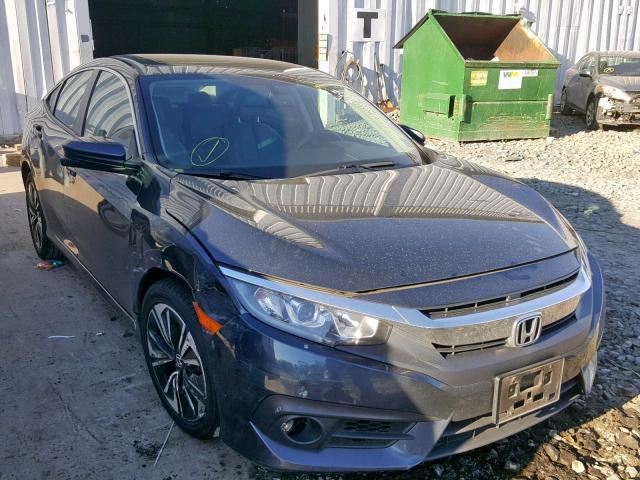 19XFC1F76GE212575 - 2016 HONDA CIVIC EXL BLUE photo 1