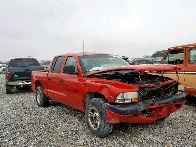 1B7GL2AN5YS607507 - 2000 DODGE DAKOTA QUA RED photo 1