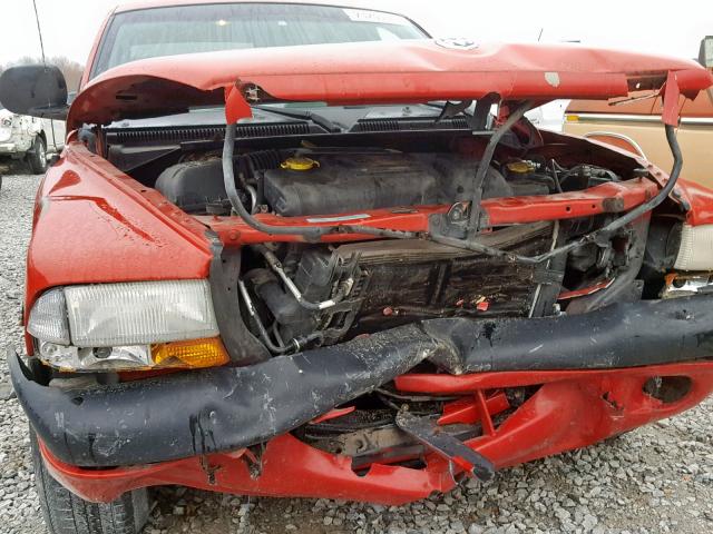 1B7GL2AN5YS607507 - 2000 DODGE DAKOTA QUA RED photo 9