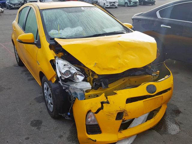 JTDKDTB31E1062420 - 2014 TOYOTA PRIUS C YELLOW photo 1