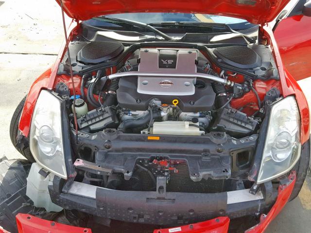 JN1BZ34DX8M705909 - 2008 NISSAN 350Z COUPE RED photo 7