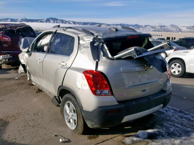 3GNCJPSB3GL130604 - 2016 CHEVROLET TRAX 1LT BEIGE photo 3