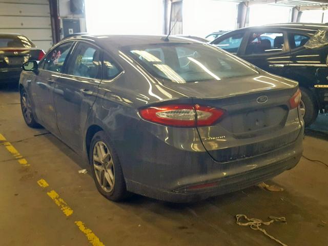 3FA6P0H79GR358317 - 2016 FORD FUSION SE CHARCOAL photo 3